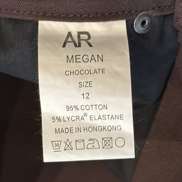 NWT AR Jeans Women's Megan Slim Straight Jeans Chocolate Size 12 - Picture 8 of 10